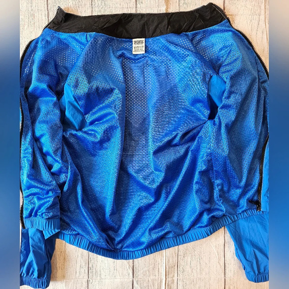 Victoria's Secret PINK •Size XS• Full Zip Windbreaker w/ Sequin Design Blue - Picture 11 of 11